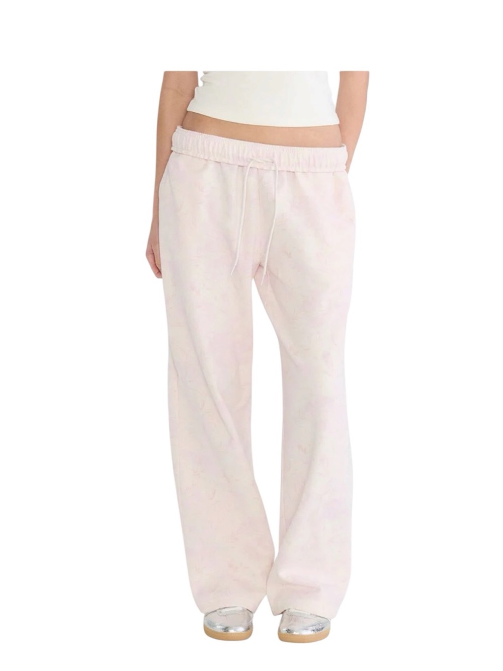 Aeropostale Cloud Soft Tropical Floral Mid-Rise Straight Leg Sweatpants - Medium
